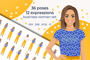 Business woman in bright clothes set, a Person Illustration by Volha Hlinskaya