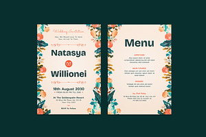 Floralies Wedding Invitation, an Invitation Template by iDoodle Studio