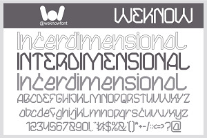 INTERDIMENSIONAL FONT