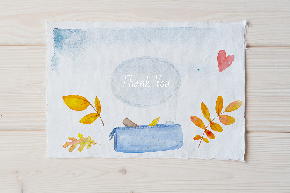 Watercolor School Clipart PNG, an Object Graphic by NataliArkushArt (Photo 7 of 7)