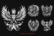 10 Bundle Dark Art Phoenix Flaming, an Illustration by Morspective (Thumbnail 5 of 7)