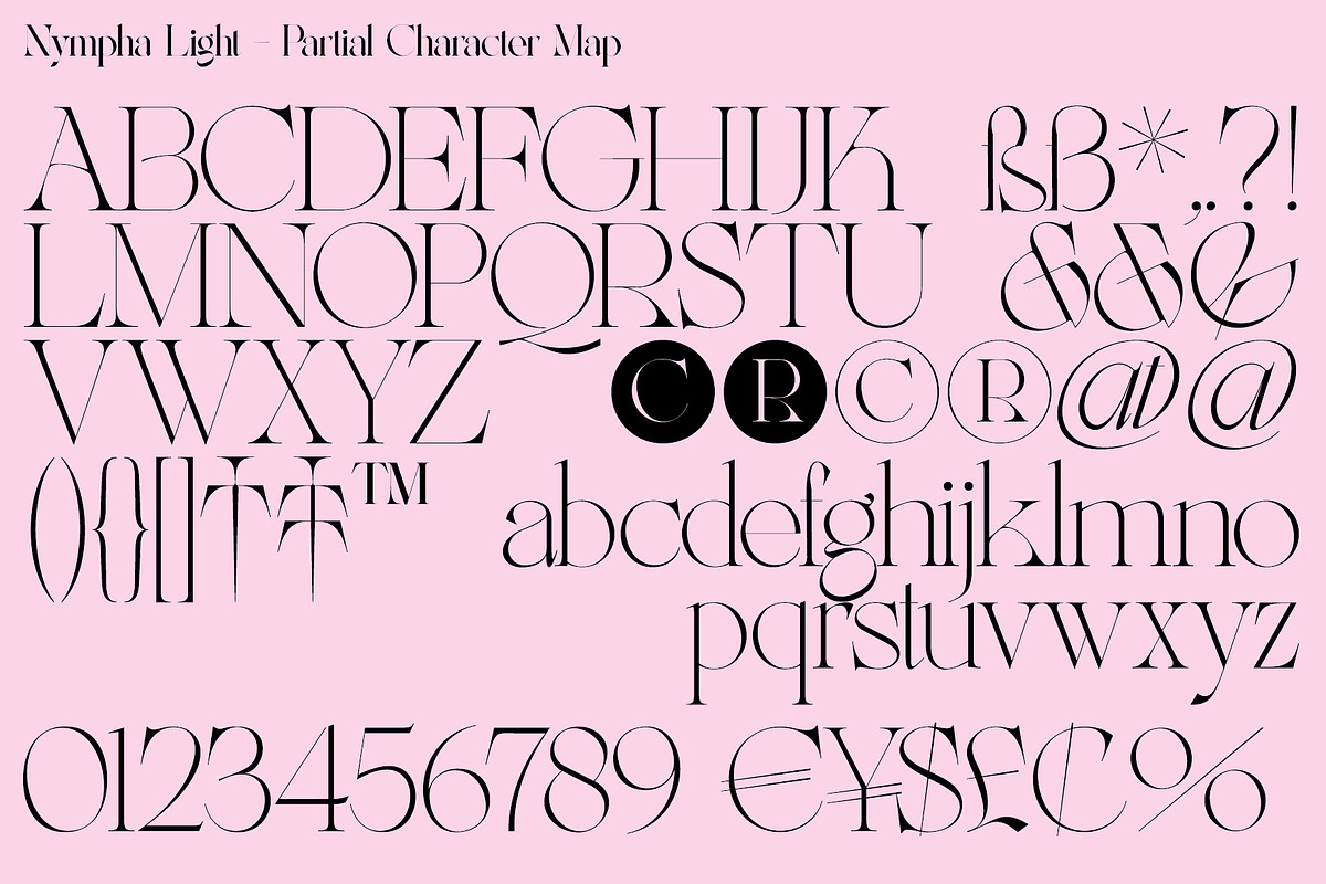 Nympha Luxurious Font - Light, a Font by Lacre Type Foundry (Photo 4 of 4)