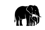 elephant family silhouette design, an Illustration by Amazin_art (Thumbnail 17 of 51)