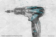 Tech Sketch Art Photoshop Action, an Action Add-On by SlideSalad (Thumbnail 42 of 49)