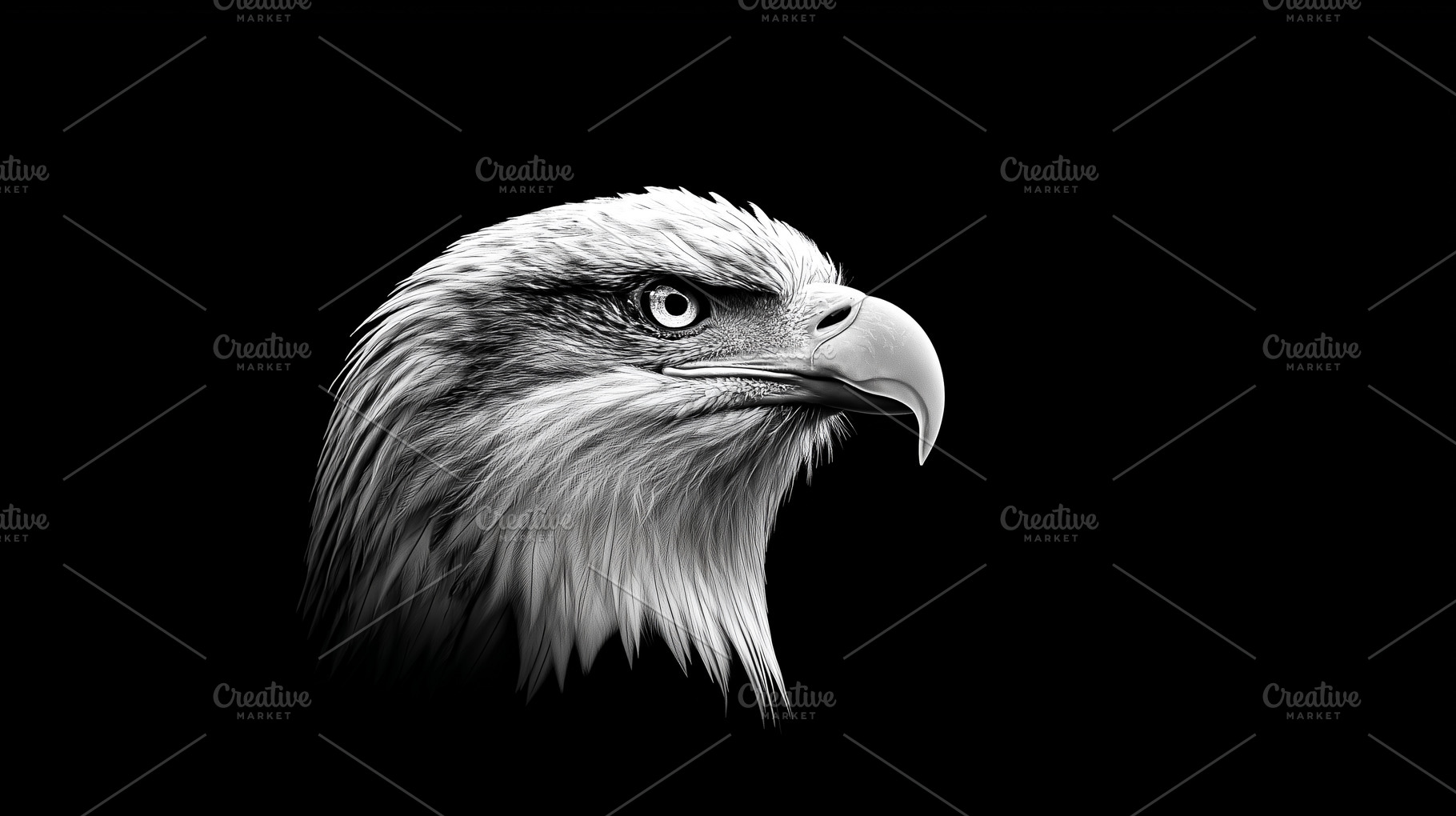 Black and white eagle head, an Animal Photo by MistyDay