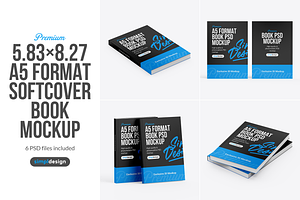 A5 Softcover Book Mockup