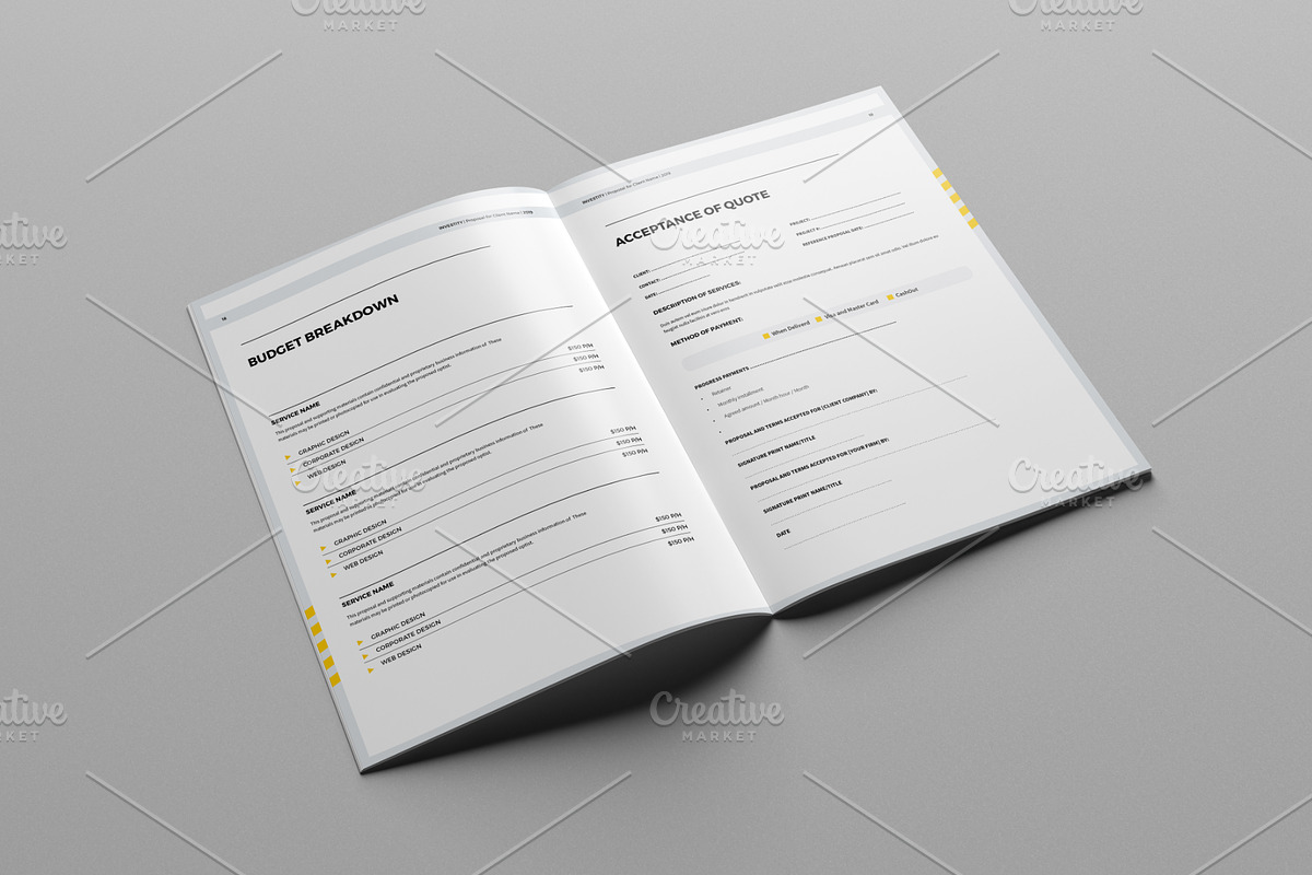 Proposal Template A4 / US Letter, a Stationery Template by Mastergfx (Photo 12 of 22)