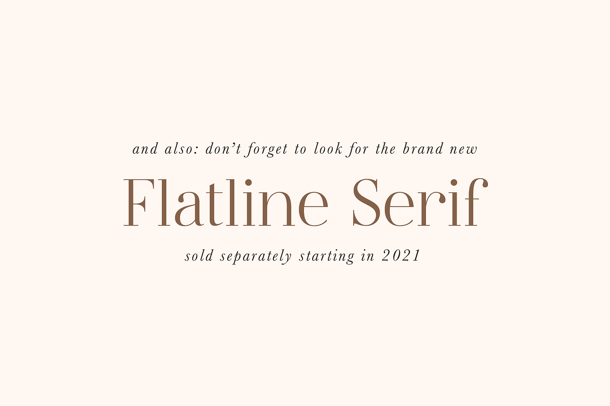 Flatline Sans Complete - 16 fonts, a Sans Serif Font by Up Up Creative (Photo 10 of 10)