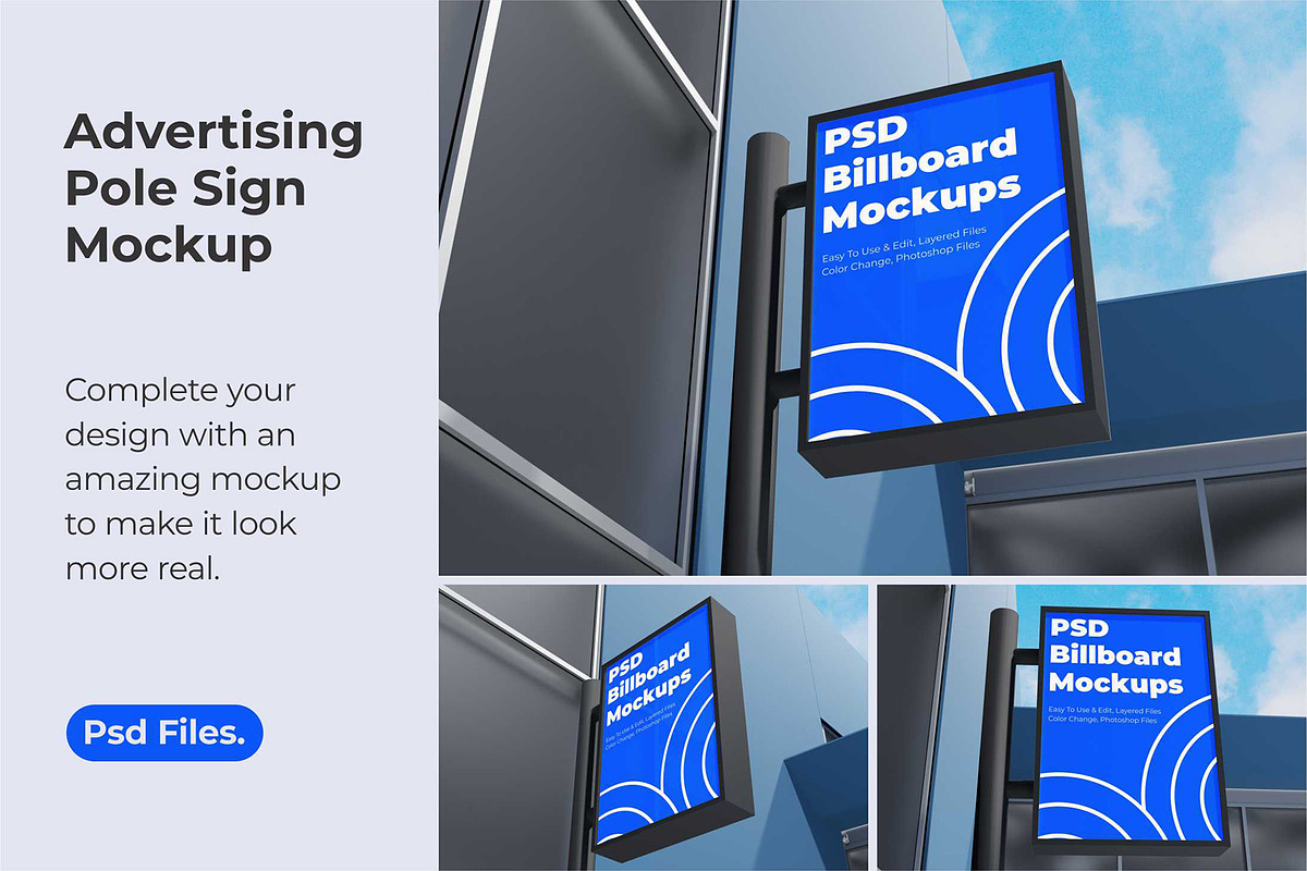 Advertising Pole Sign Mockup, an Advertising Mockup by Partikusi Design (Photo 1 of 4)