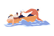 Business people teams in boats set, a Person Illustration by Good Studio (Thumbnail 5 of 7)