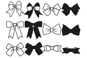 Ribbon Bows Set 5 Procreate Brush