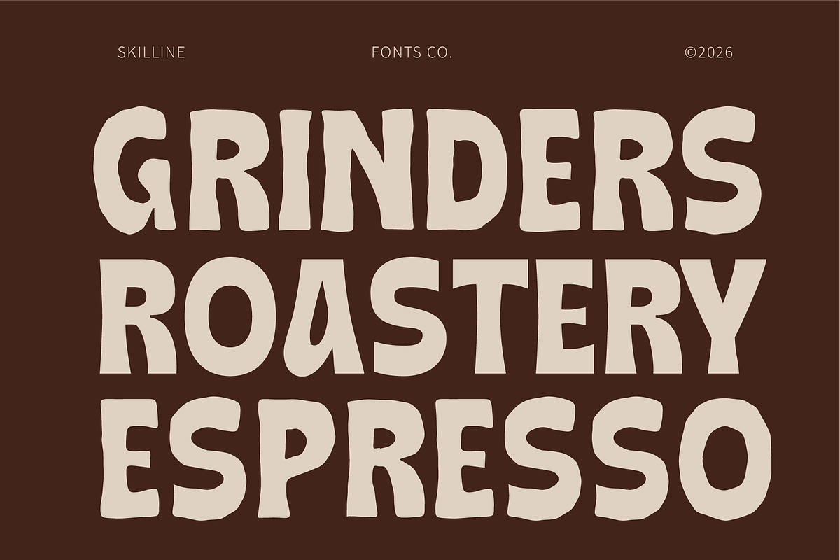 SFC Grina - Chunky Display Font, a Sans Serif Font by Skilline Supply Co. (Photo 5 of 8)
