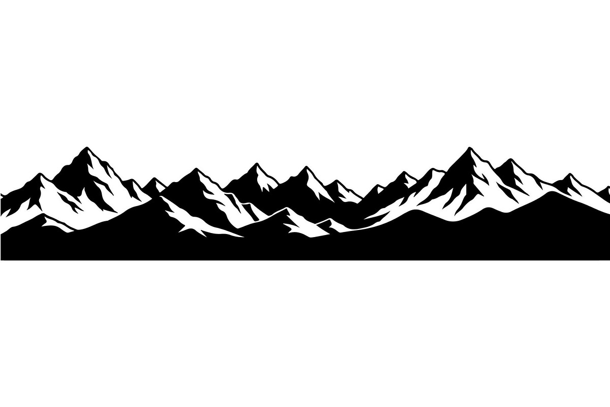Mountain Skyline Silhouette, an Object Graphic by Designer_Momina (Photo 6 of 20)