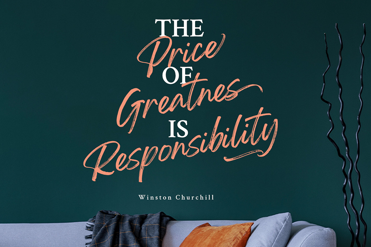 Gellatio - Chic Brush Font, a Script Font by din-studio.com (Photo 14 of 16)