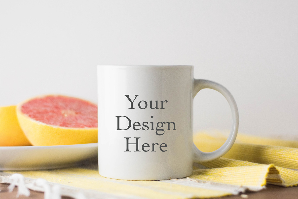 Styled Mug with Grapefruit, a Product Mockup by The Ginger Snaps Co (Photo 1 of 2)