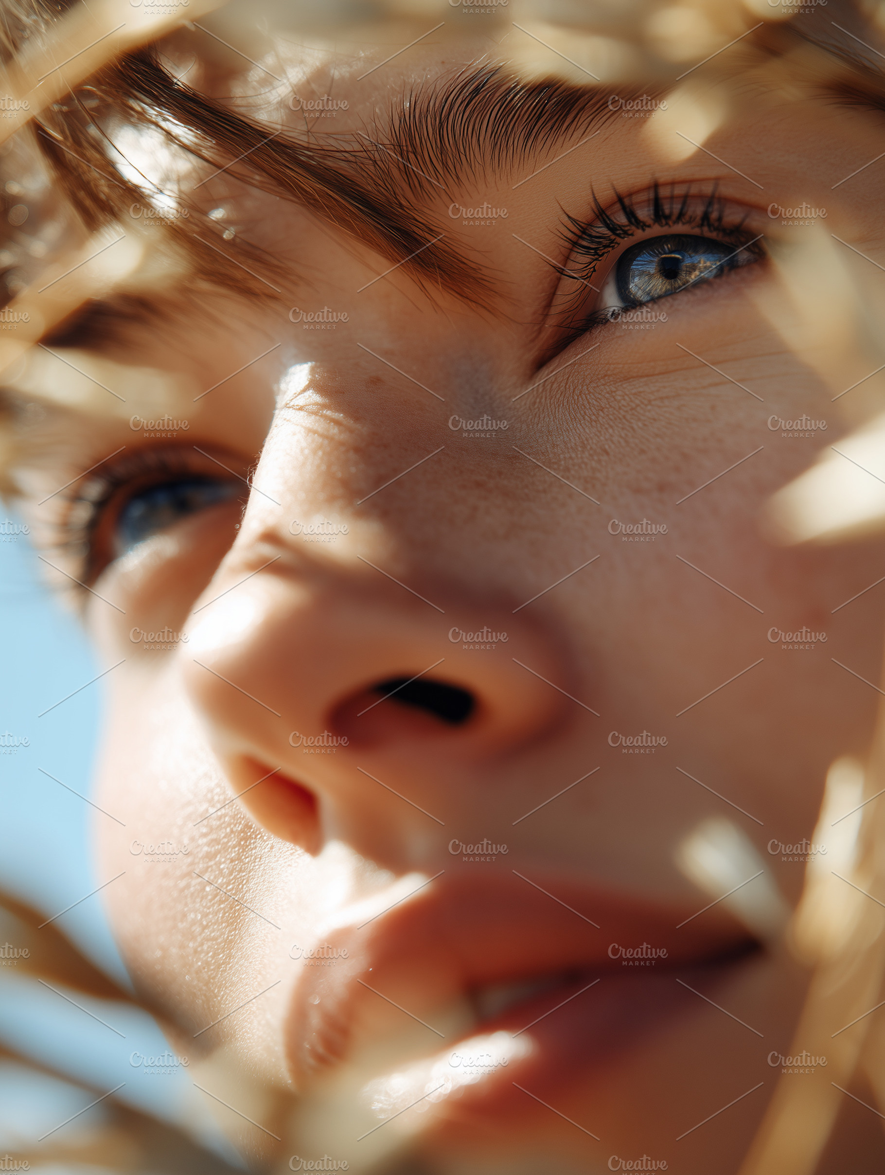 Portrait of a young woman with blue, a Person Photo by MistyDay