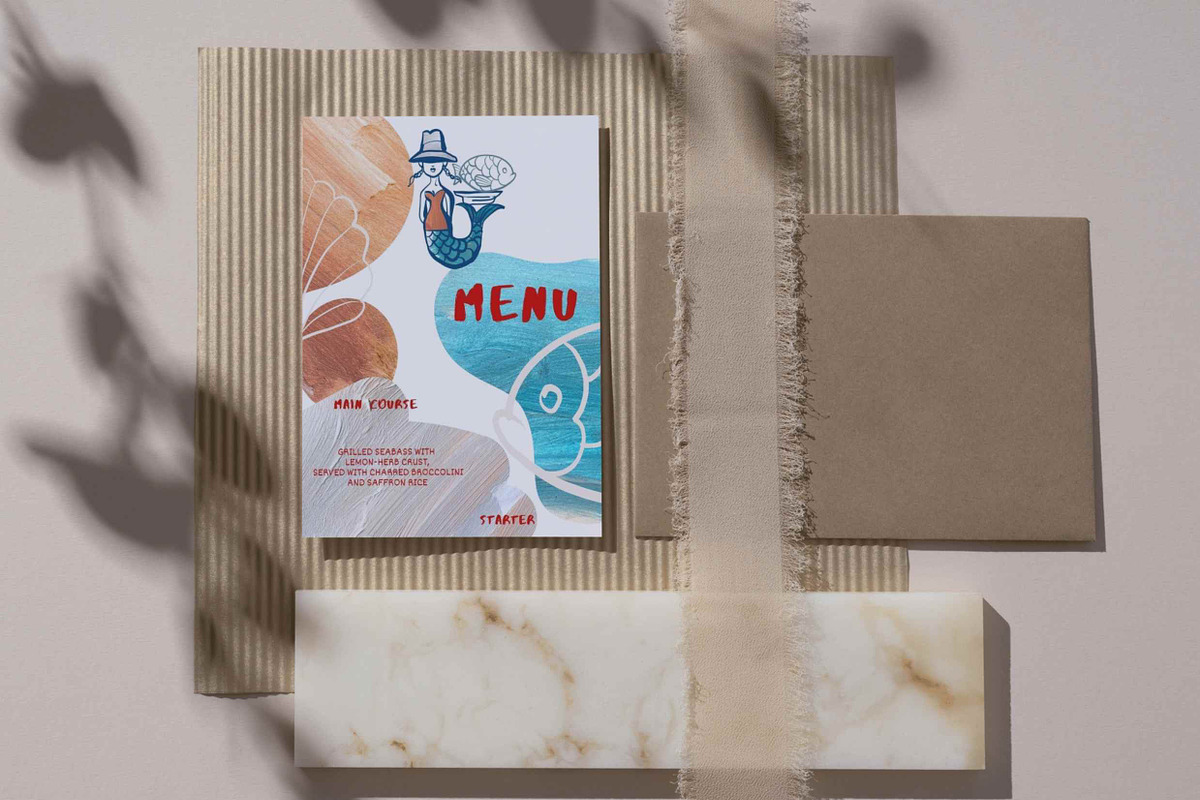Mediterranean Menu Template & DIY, a Card Template by Alisa Mikibith Art (Photo 6 of 10)