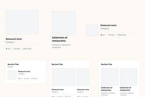 Food Delivery App Wireframe Kit