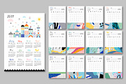 2019 calendars + planners, a Stationery Template by Lera Efremova (Thumbnail 4 of 13)
