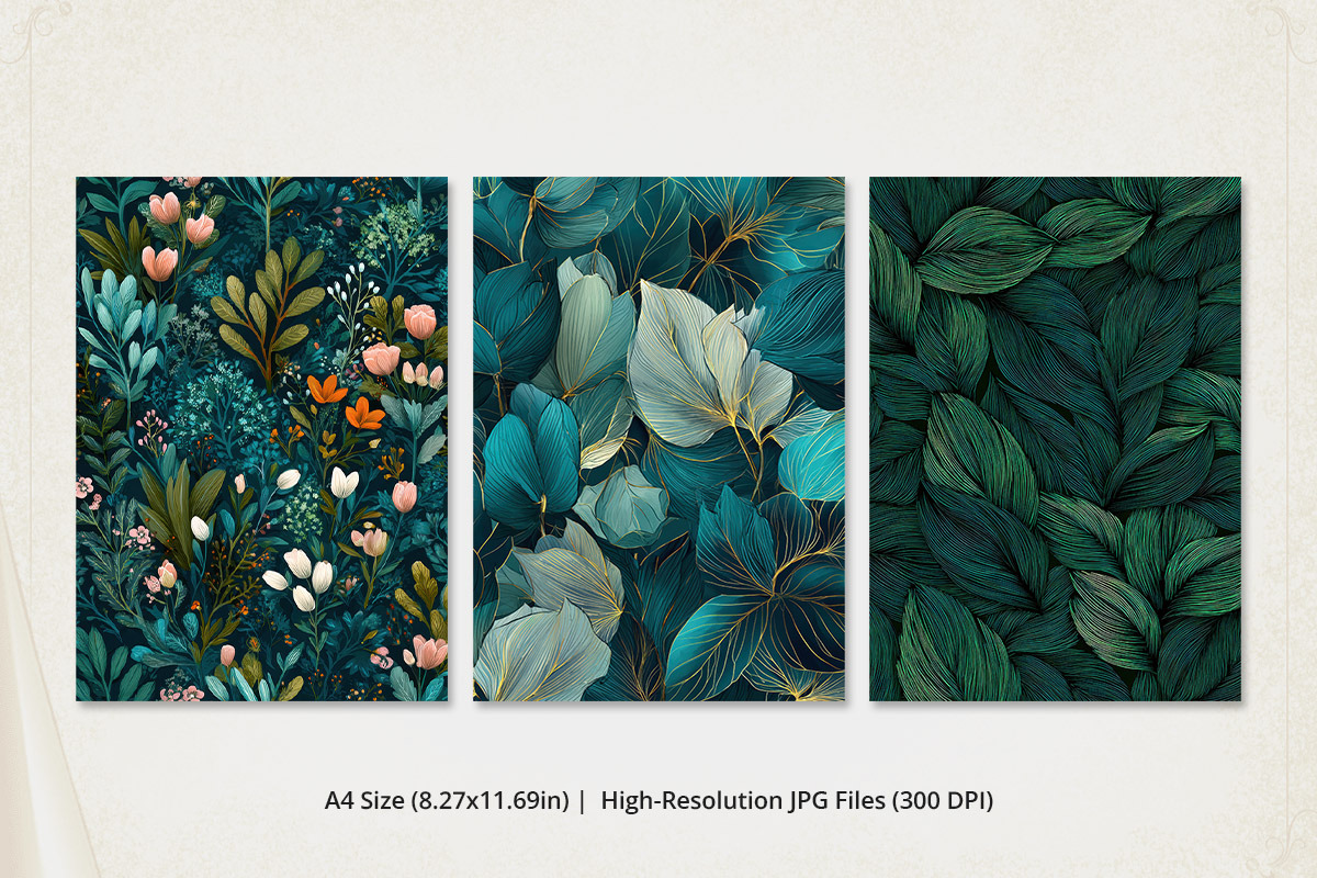 Tropical Botanical Leaf Wall Art, a Poster Template by Pixeness Studio (Photo 2 of 2)