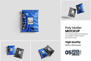Poly Mailer Mockup For Branding, an Advertising Mockup by bimockup