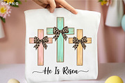 He Is Risen, Easter Crosses with Bow, an Illustration by Libby Wishes (Thumbnail 1 of 6)