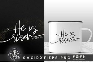 He Is Risen Easter SVG DXF EPS PNG