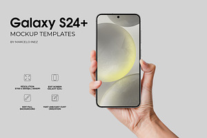 Galaxy S24+ in Hand Mockup, an Android Mockup by Marcelo Inez
