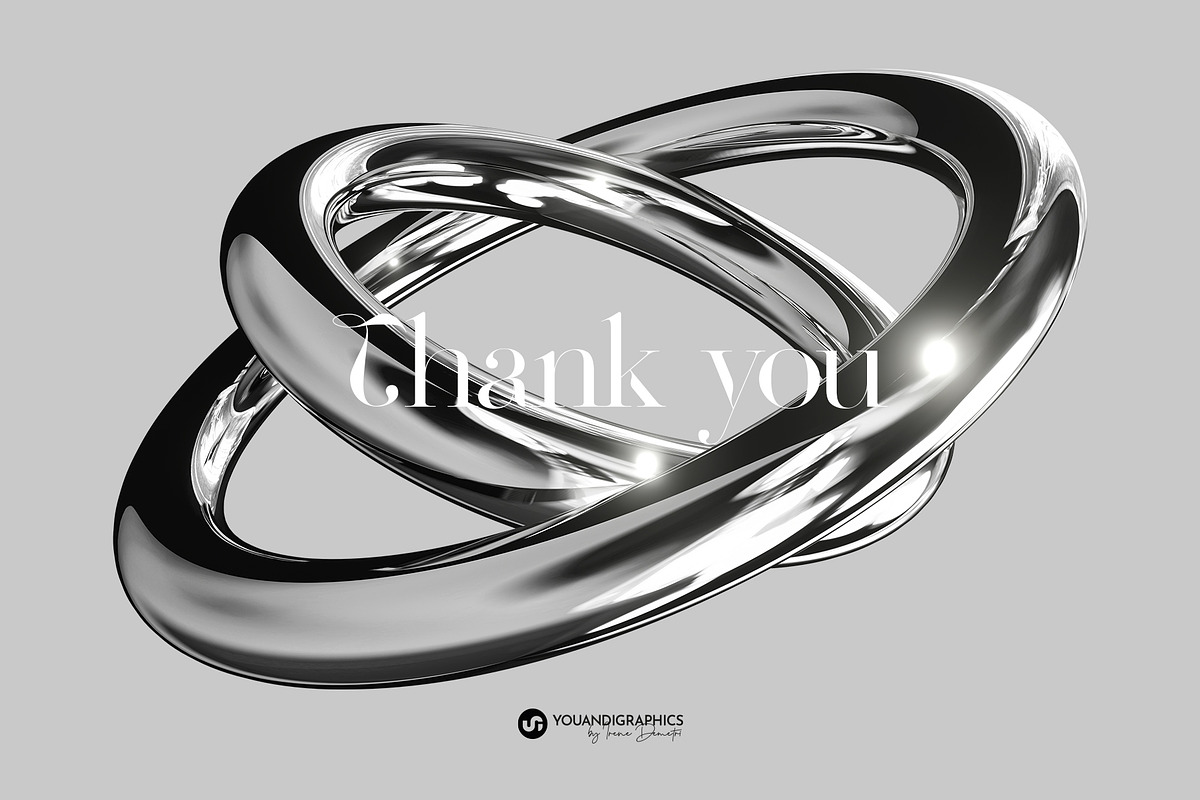 Chrome Y2K Abstract 3D Objects, an Object Graphic by Youandigraphics (Photo 15 of 15)