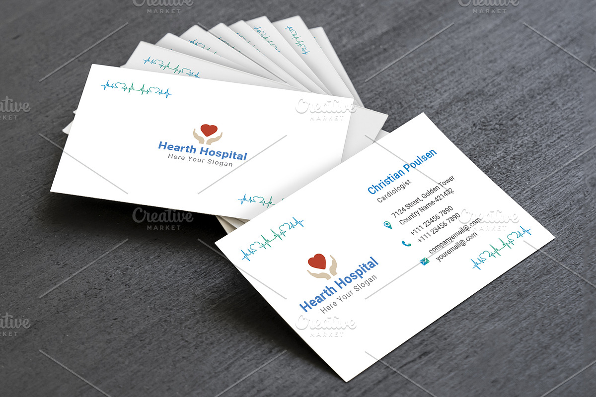 Hearth Hospital Business Card, a Business Card Template by graphicsunday (Photo 2 of 4)