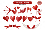 Valentines Day Watercolor Clipart Se, an Illustration by TatiMockup (Thumbnail 3 of 5)