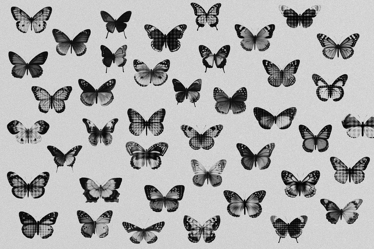 Halftone Butterfly Clipart, an Object Graphic by JulsIst (Photo 6 of 7)