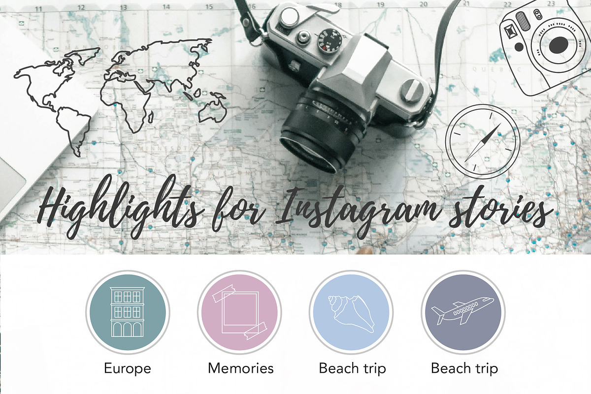 Instagram Travel Stories Highlights, a Social Media Template by Wander Designs (Photo 1 of 5)