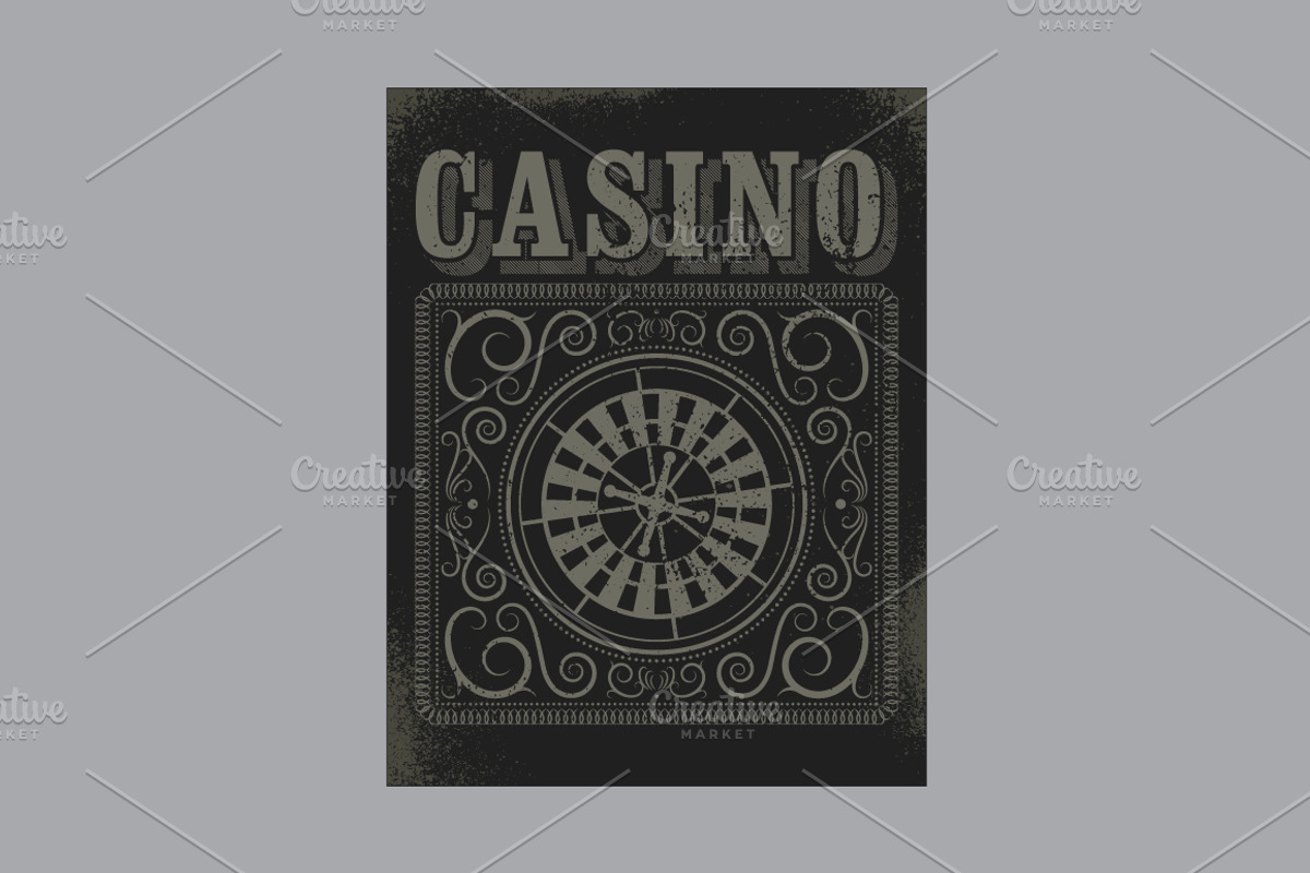 Casino vintage grunge posters., a Decorative Illustration by PoPaShop (Photo 10 of 11)