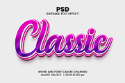 Classic 3D Text Effect font style, a Layer Style Add-On by bdrobin (Thumbnail 1 of 2)