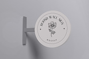 Round Wall Sign Mockup, an Advertising Mockup by xavier_studio (Thumbnail 3 of 5)