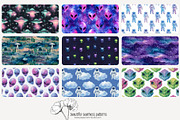 80 watercolour UFO seamless pattern, a Pattern Graphic by Poppy Lane Studio (Thumbnail 11 of 11)