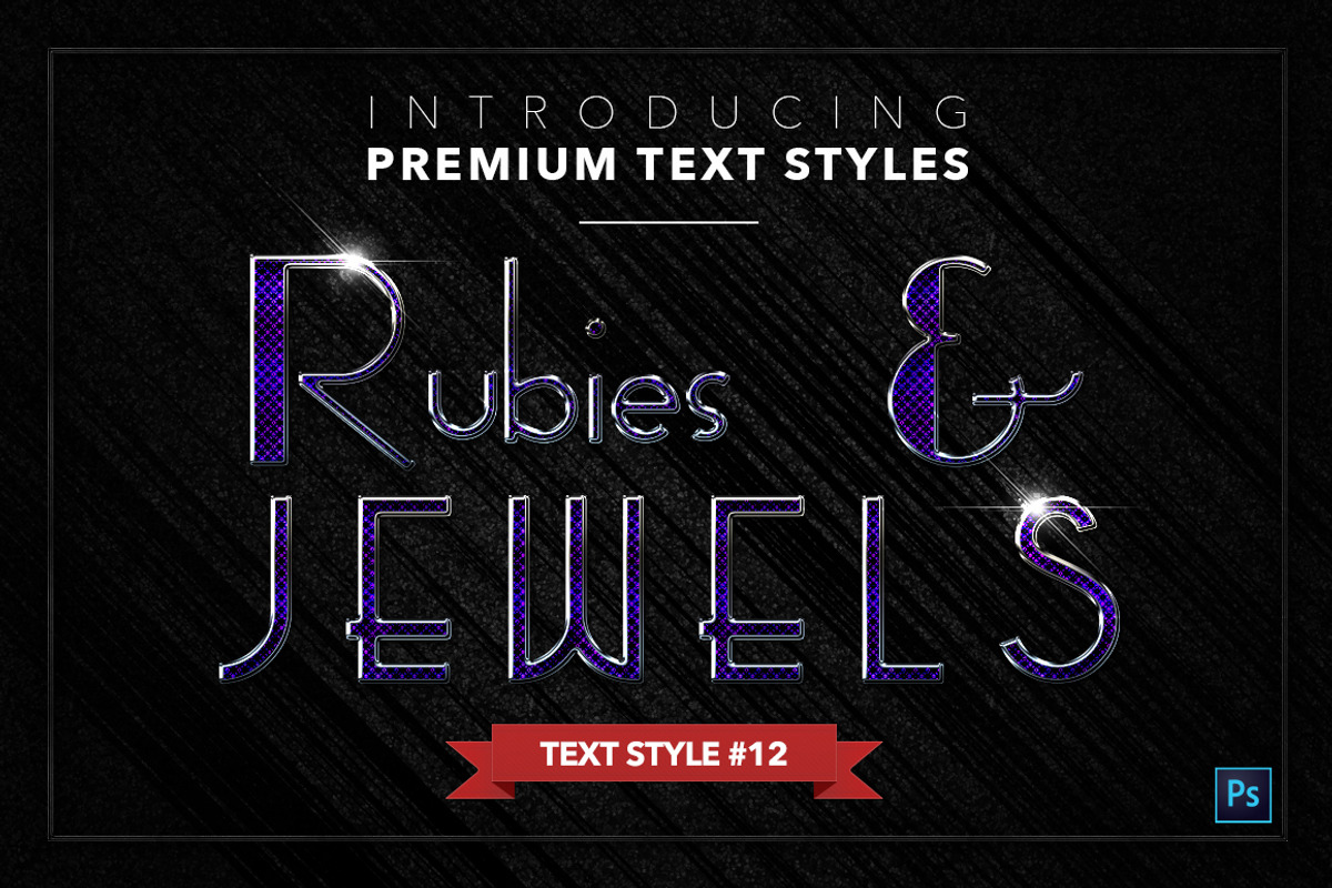 Rubies & Jewels #1 - 20 Text Styles, a Layer Style Add-On by Jonas Stensgaard (Photo 13 of 23)