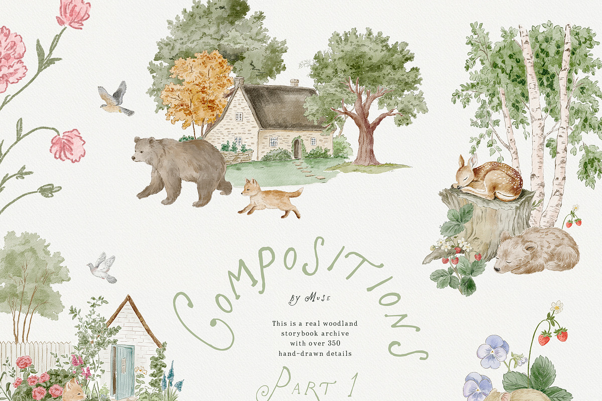 Bramblewood Tales Woodland Clipart, a Decorative Illustration by Muse Artist (Photo 19 of 29)