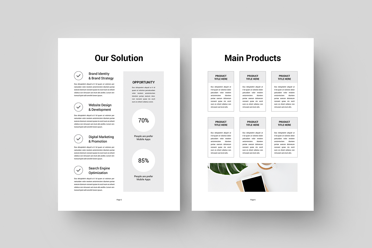 Pitch Deck | MS Word & Indesign, a Marketing Template by Leaflove (Photo 7 of 10)