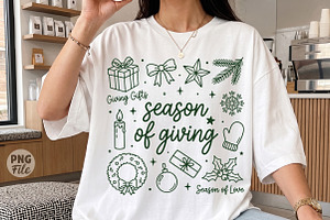 Season Of Giving Christmas PNG, a Seasonal Illustration by Libby Wishes