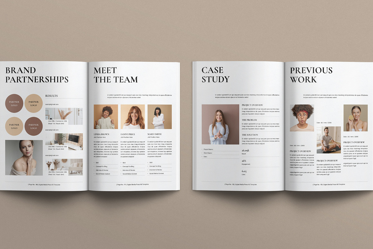 Digital Media Press Kit Template, a Brochure Template by E-Type (Photo 5 of 7)