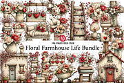 Floral Farmhouse Life Sublimation, an Illustration by Designworld (Thumbnail 1 of 6)