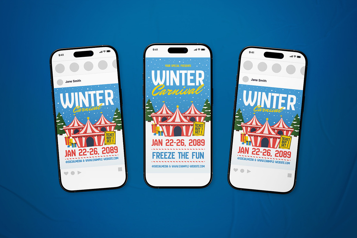 Winter Carnival Event Flyer Set, a Flyer Template by The Good Store (Photo 2 of 2)