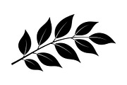 Botanical Leaf Silhouette Bundle, an Illustration by yasushie (Thumbnail 8 of 51)