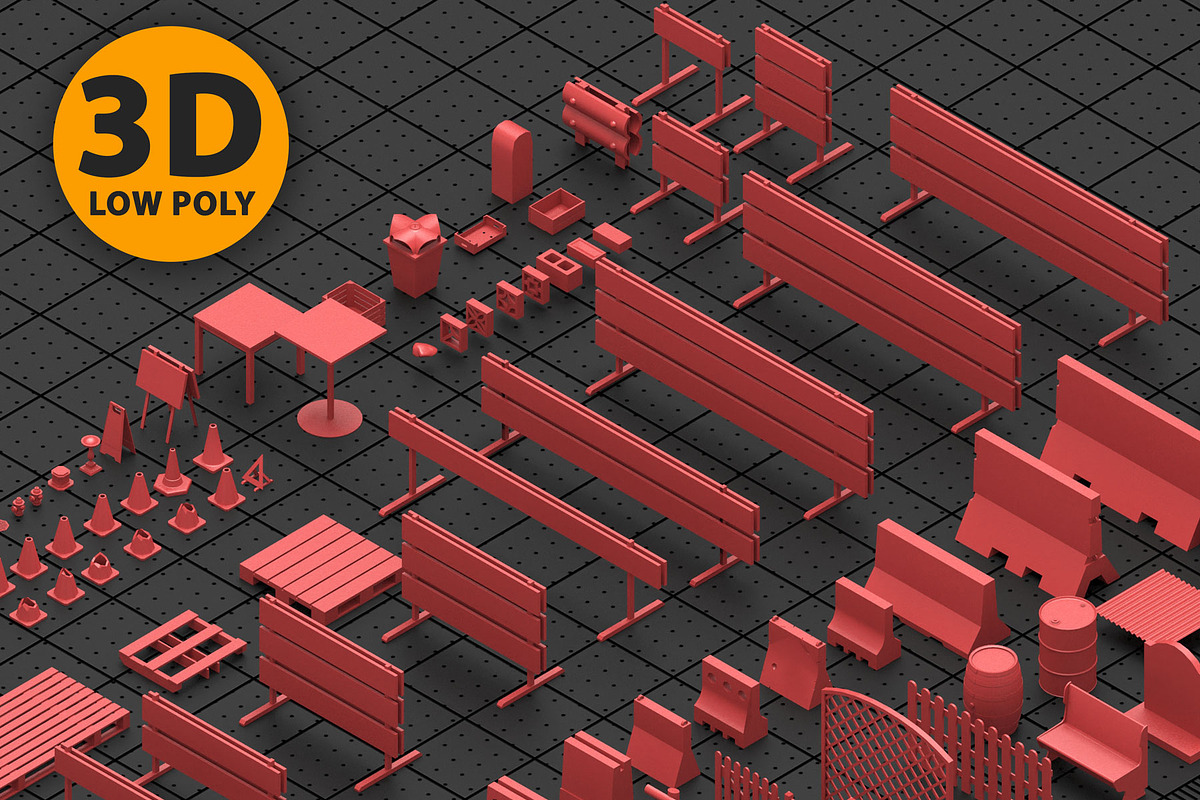 Mega pack Street kitbash, an Environmental 3D Model by MohamedHussien1 (Photo 2 of 9)