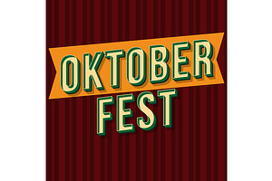 Oktoberfest vintage 3d lettering, a Templates & Theme by IMG Visuals