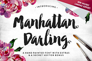 Manhattan Darling Typeface + BONUS, a Script Font by Callie Rian & Co. (Thumbnail 1 of 6)