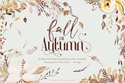 Fall for Autumn - Watercolor Clipart, an Illustration by The Autumn Rabbit Ltd (Thumbnail 1 of 7)