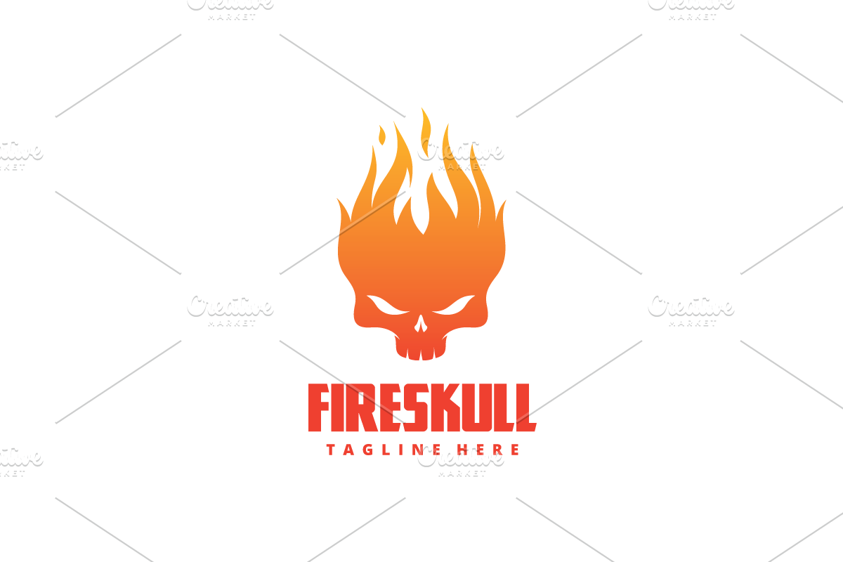 Fire Skull Logo Illustration, a Branding & Logo Template by yopie (Photo 1 of 3)